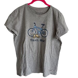 LIFE IS GOOD Gray 'Trail MIx' Ladies Crusher Classic Fit Tee, L